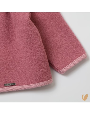 Flower neck wool coat