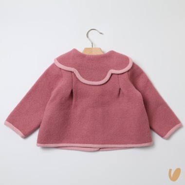 Cappottino in lana collo fiore Cappotto e Giubbino