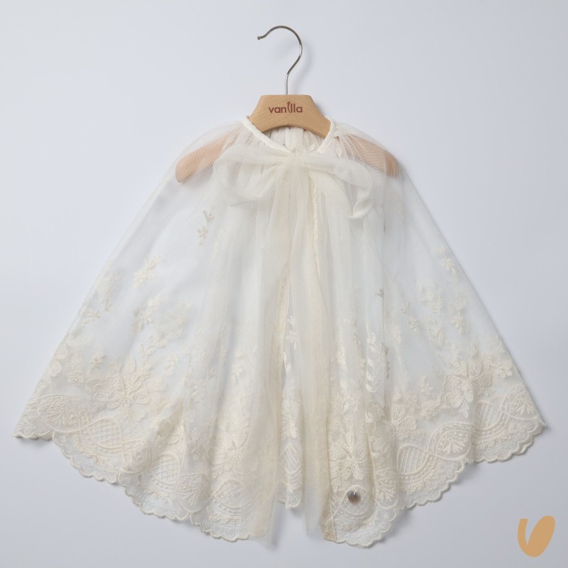 Mantella in tulle e macramè Cardigan e Accessori