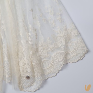 Mantella in tulle e macramè Cardigan e Accessori