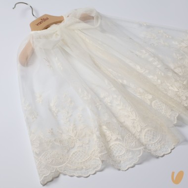 Mantella in tulle e macramè Cardigan e Accessori