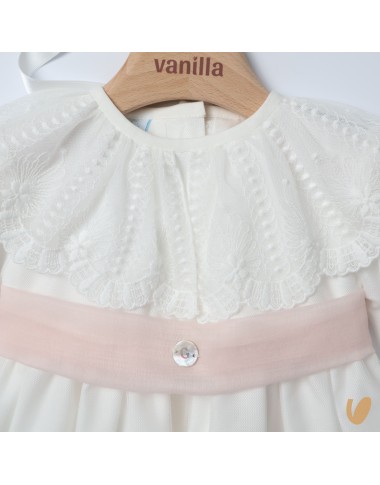 Abito lungo con cuffia battesimale Battesimo