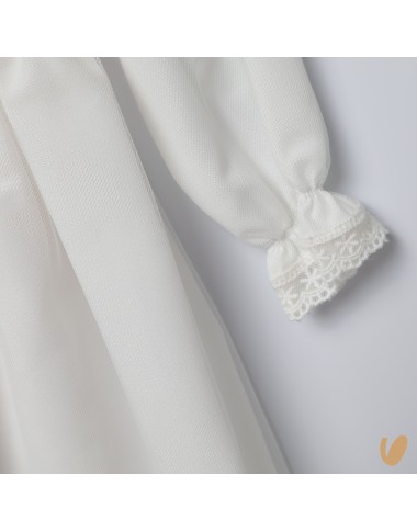 Abito lungo con cuffia battesimale Battesimo