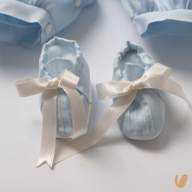 Completo in pura seta battesimale Battesimo