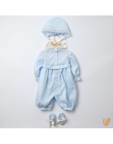 Completo in pura seta battesimale Battesimo