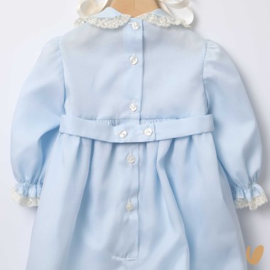 Completo in pura seta battesimale Battesimo