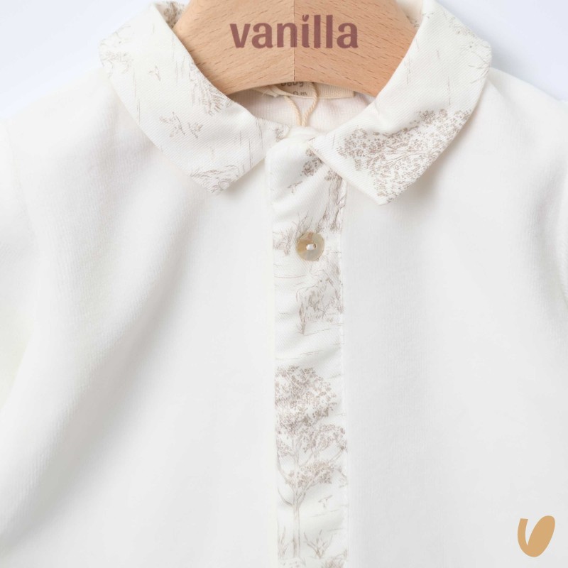 Tutina in ciniglia toile de jouy Tutina