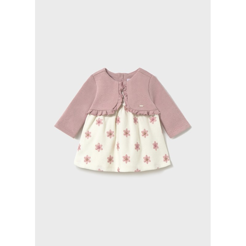Abito combinato ricami Neonata