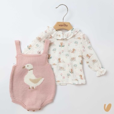 Salopette e camicia Neonata