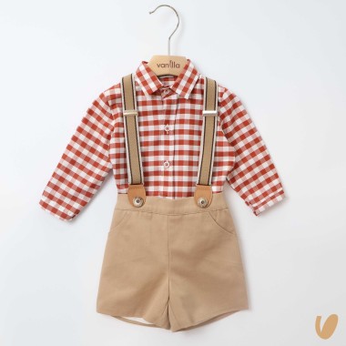 Completo con bretelle Neonato