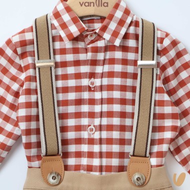 Completo con bretelle Neonato