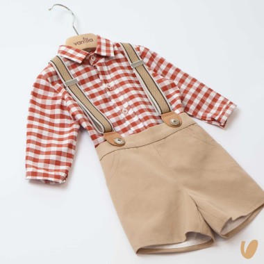 Completo con bretelle Neonato