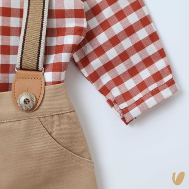 Completo con bretelle Neonato