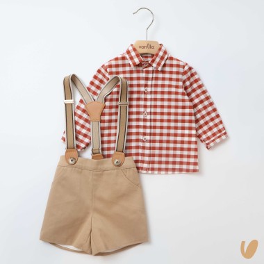 Completo con bretelle Neonato