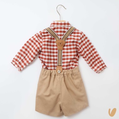 Completo con bretelle Neonato