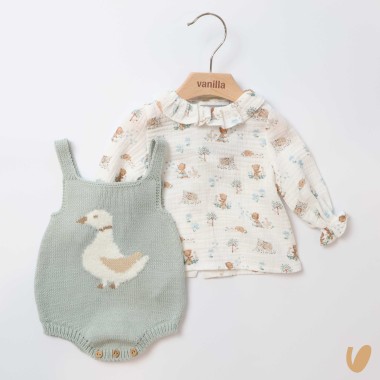 Salopette e camicia Neonata