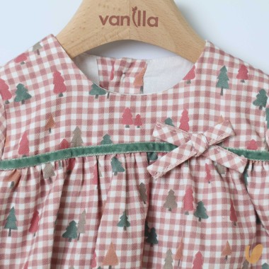 Mini abito stampa alberelli Neonata