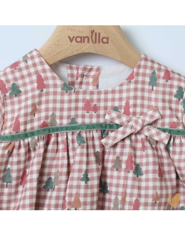 Mini abito stampa alberelli Neonata