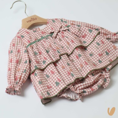 Mini abito stampa alberelli Neonata