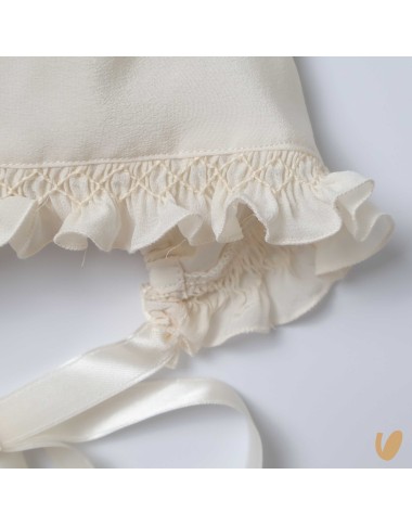 Cuffietta seta e punto smock Cappello e Guanti