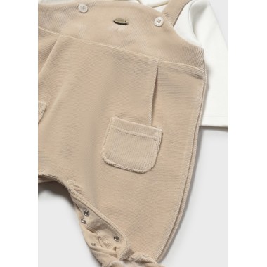 Tutina salopette ciniglia Neonato