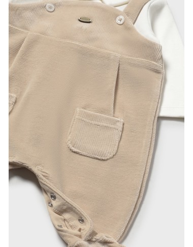 Tutina salopette ciniglia Neonato