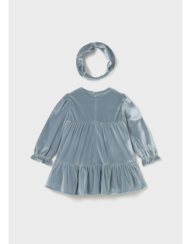 Abito e Fascia in velluto Neonata