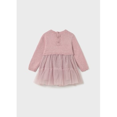 Abito tricot e tulle Neonata