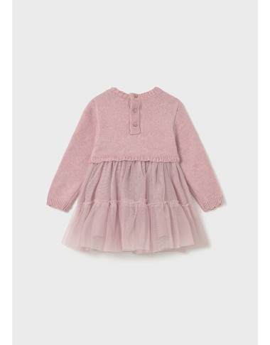Abito tricot e tulle Neonata