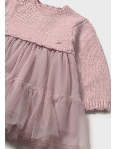 Abito tricot e tulle Neonata