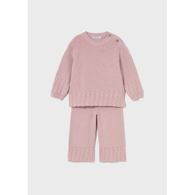 Completo Maglia e Pantalone intarsi Neonata