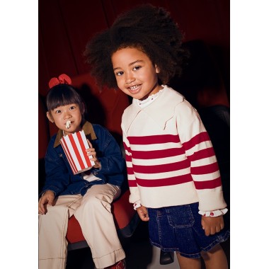 Maglioncino righe collo          Bimba