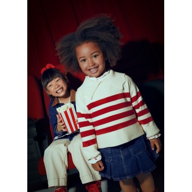 Maglioncino righe collo          Bimba