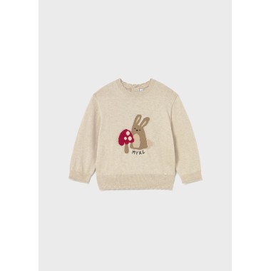 Maglioncino smerlato intarsi Neonata