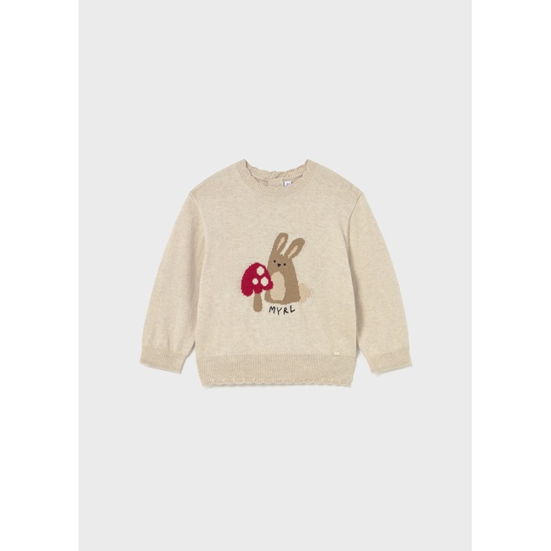 Maglioncino smerlato intarsi Neonata