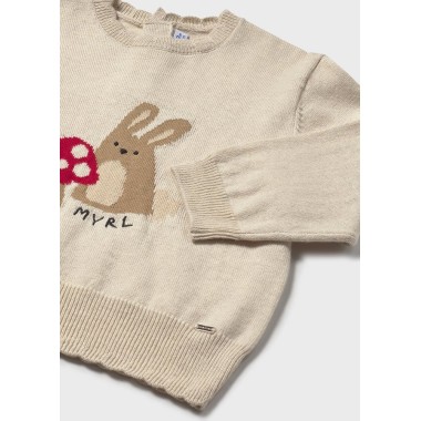 Maglioncino smerlato intarsi Neonata