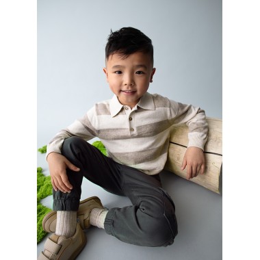 Polo tricot righe Bimbo