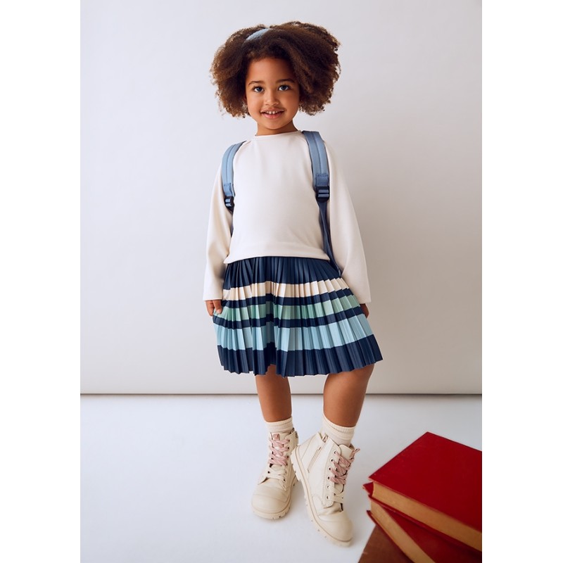 Abito combinato righe plisse Bimba