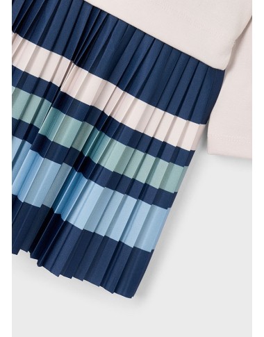 Abito combinato righe plisse Bimba