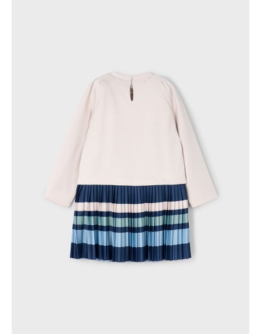 Abito combinato righe plisse Bimba