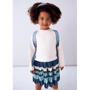 Abito combinato righe plisse Bimba