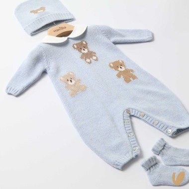 Completo nascita orsetti lana e cashmere Set Nascita e Uscita Clinica