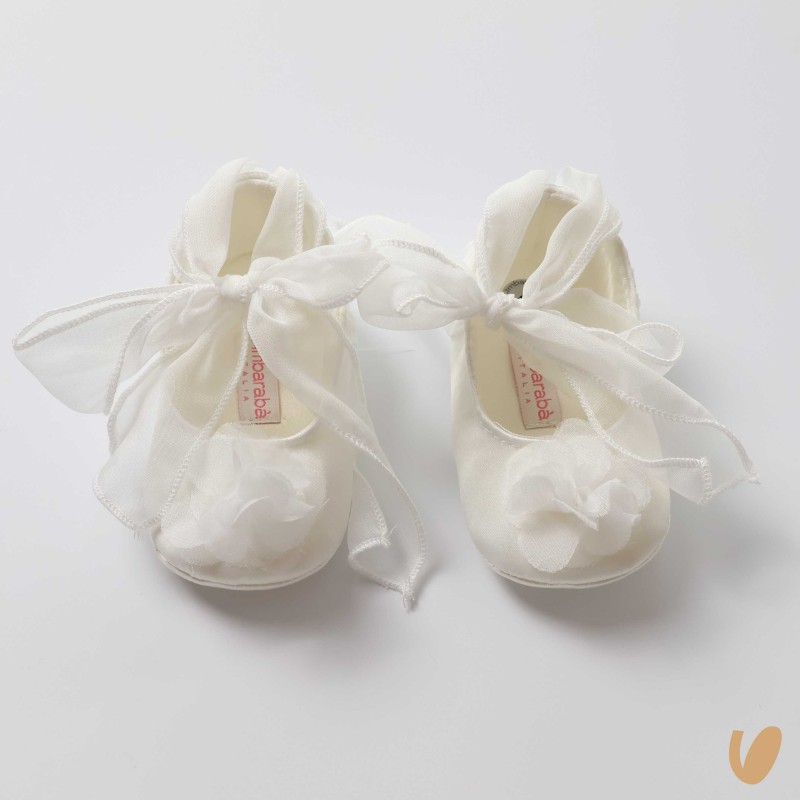 Ballerine in fiocco in chiffon Scarpe