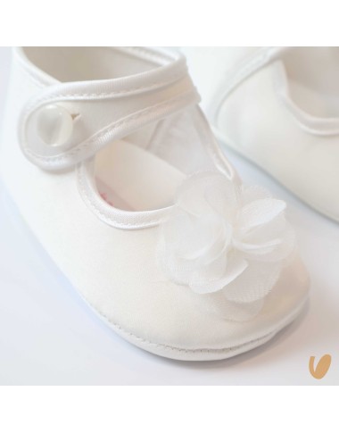 Ballerine in raso con fiore Scarpe