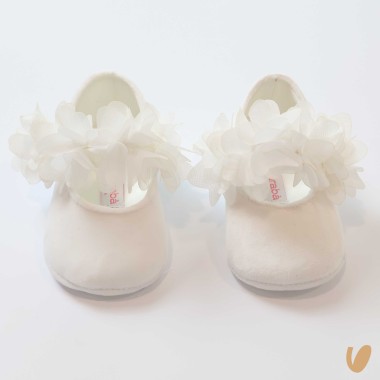 Ballerine in velour con fiori Scarpe