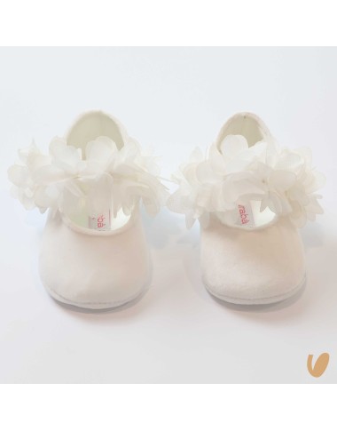 Ballerine in velour con fiori Scarpe