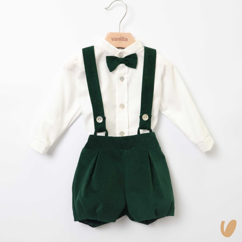 Completo elegante velluto Neonato 0/36