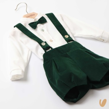 Completo elegante velluto Neonato 0/36