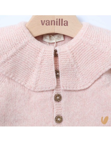 Salopette e cardigan lana merinos Neonata