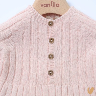 Abito a coste in lana Neonata